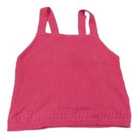 Tmavorůžový pletený crop top Y.F.K.