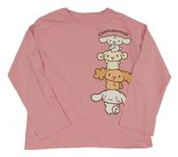 Růžové triko s Cinnamoroll a přáteli H&M