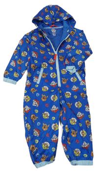 Modrá šusťáková podzimní kombinéza s Paw Patrol a kapucí Nickelodeon