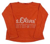 Červená mikina s nápisem S. Oliver