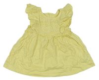 Žluté madeirové šaty s volánky Matalan