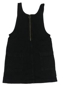 Černé riflové šaty s kapsami a zipem M&S