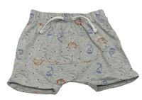 Šedé kraťasy s dinosaury Matalan