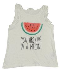 Bílý top s melounem H&M
