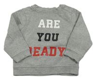 Šedá mikina s nápisy orchestra