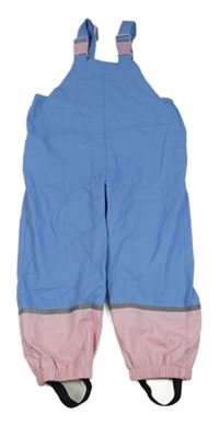 Modro-růžové laclové nepromokavé podšité kalhoty Kiki&Koko