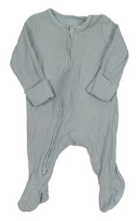 Světlemodrý žebrovaný overal 