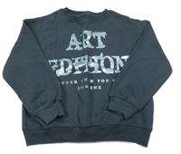 Tmavošedá mikina s nápisy Zara