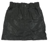 Černá koženková sukně s kapsami only