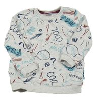 Šedá mikina s nápisy Pep&Co