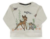 Bílá mikina s Bambim Disney