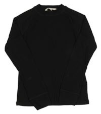 Černé žebrované triko H&M