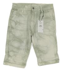 Nové - Mintové batikované skinny riflové kraťasy Denim Co.