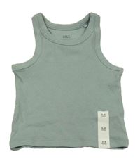Nové - Khaki žebrovaný crop top M&S