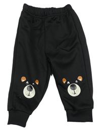 Černé tepláky s medvědy shein