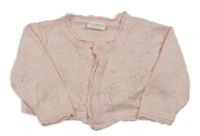 Světlerůžový perforovaný propínací lehký svetr Next