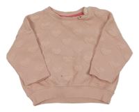 Světlerůžová mikina se srdíčky H&M