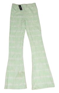Mintovo-bílé pruhované flare legíny Dunnes Stores