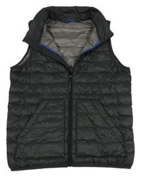 Černá šusťáková zateplená vesta Uniqlo