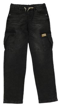 Tmavošedé teplákové cargo rifle Little kids