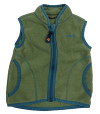 Khaki fleecová vesta Jako-o