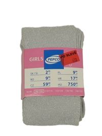 Nové - Stříbrné třpytivé punčocháče Pep&Co