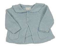 Světlemodrý propínací svetr s límečkem Next