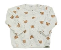 Bílá mikina s medvídky a nápisy