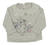 Světlešedý svetr s králíčkem a límečkem George