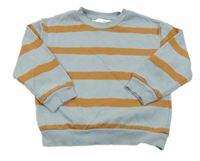 Světlemodro-okrová pruhovaná mikina H&M