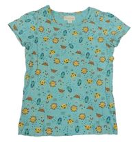 Světlemodré vzorované tričko se zvířátky Impidimpi