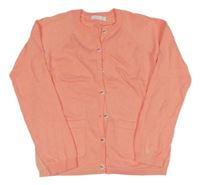 Neonově lososový propínací svetr Dunnes 