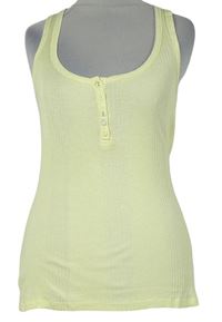 Dámský žlutý žebrovaný top River Island 
