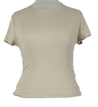 Dámské béžové crop tričko Bershka 