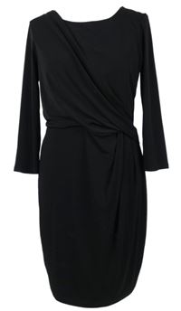 Dámské černé šaty s řasením H&M