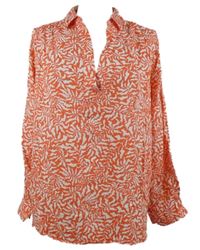 Dámská červeno-bílá vzorovaná halenka S. Oliver 