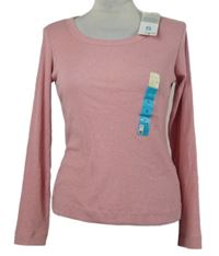Nové - Dámské růžové žebrované triko Primark 