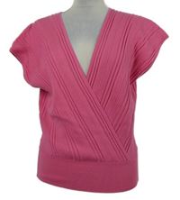 Dámská tmavorůžová žebrovaná svetrová vesta F&F