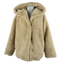 Dámská béžová kožešinová bunda s kapucí Primark 