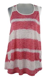 Dámská bílo-tmavorůžová pruhovaná tunika George 