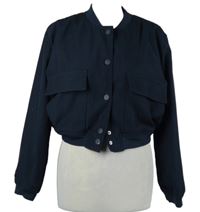 Dámská tmavomodrá crop bunda 