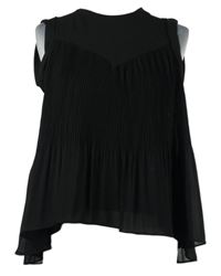 Dámská černá šifonová plisovaná halenka Roman 