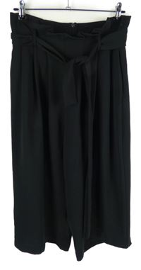 Dámské černé culottes kalhoty s páskem Only 