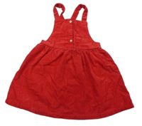 Červené manšestrové laclové šaty Next