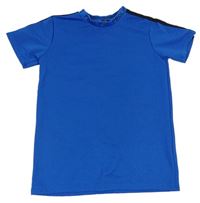 Modré vzorované tričko s pruhy River Island
