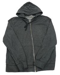 Černá melírovaná propínací mikina s kapucí F&F