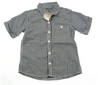Nové - Černo-bílá kostkovaná košile Next
