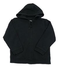 Černá propínací mikina s kapucí Nutmeg