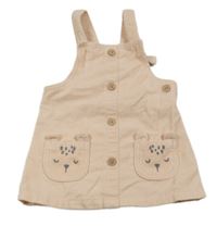 Světlerůžové manšestrové šaty s čumáčky F&F