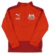 Červená sportovní mikina s potiskem Puma